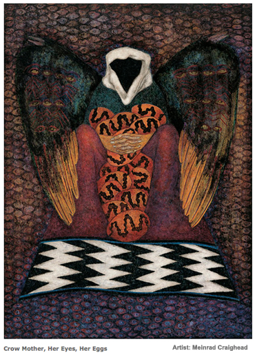 Crow Mother, Her Eggs, Her Eyes - Artist:Meinrad Craighead