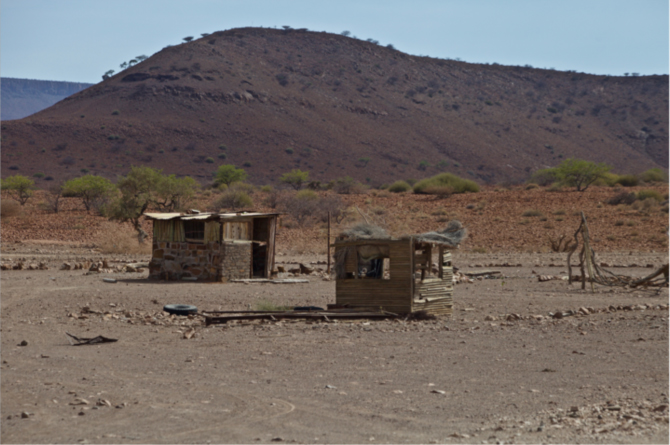 Homes in the desert, Damaraland, Namibia